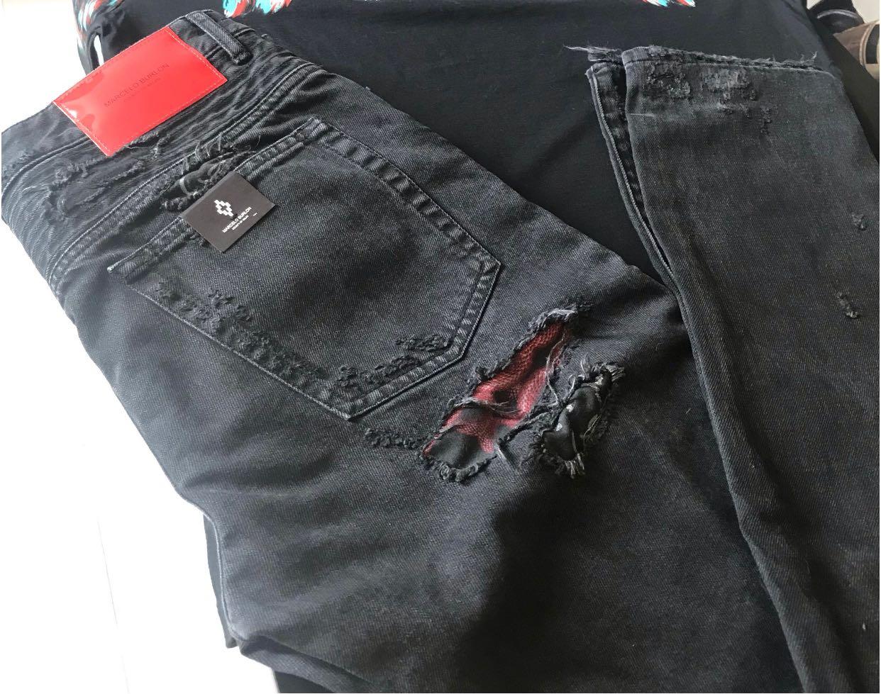 Marcelo Burlon Snake Biker Jeans