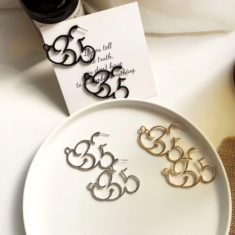 Minimalist Disney Mickey Mouse Earrings Ear Studs Po Women S