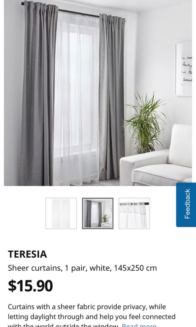 Ikea Teresia Sheer Curtains White See, Can You See Through Sheer Curtains From The Outside