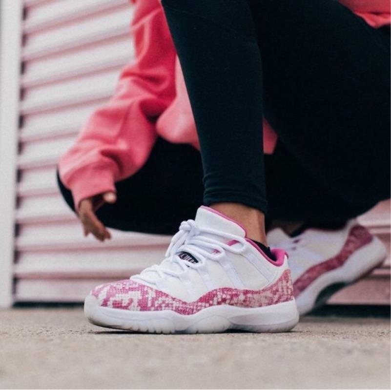 Nike Air Jordan 11 retro low pink snakeskin w Women s Fashion