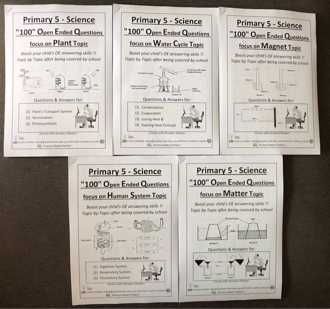 p science open ended exam papers topics books stationery p science open ended exam papers topics books stationery textbooks primary on carousell