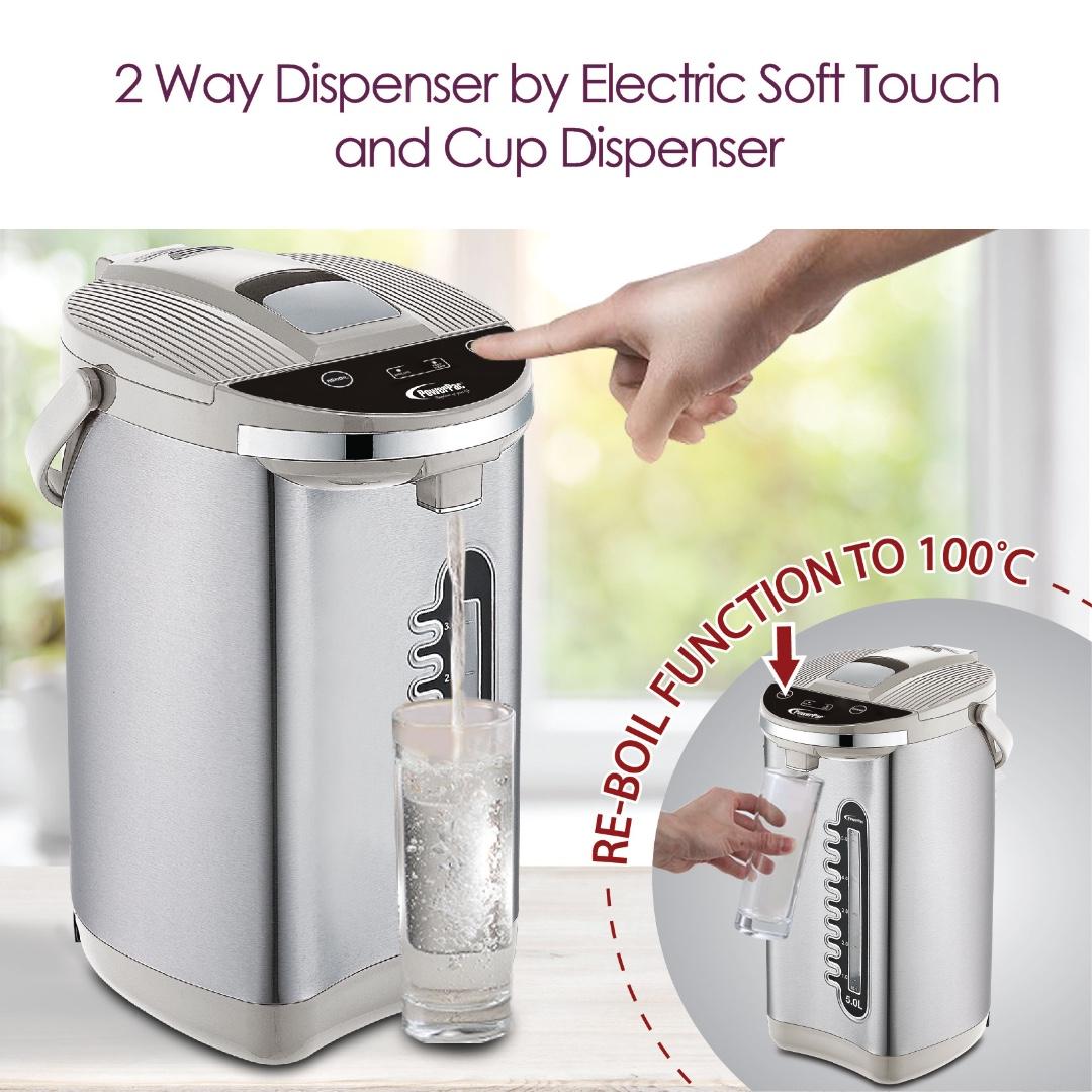 PowerPac 5L Electric Airpot with 2-way Dispenser and Reboil (PPA70/5 ...