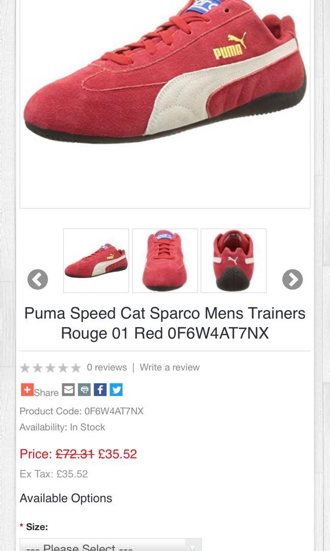 mens puma speed cat trainers
