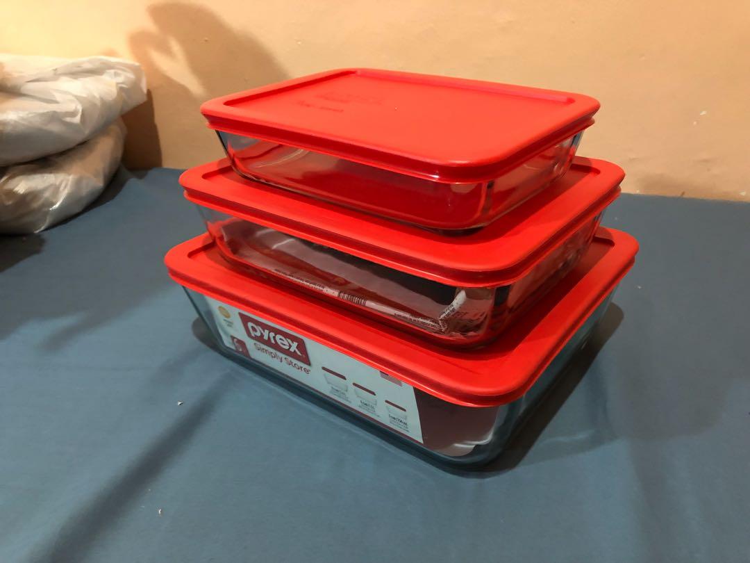 Rectangular Pyrex Set, Furniture & Home Living, Kitchenware & Tableware ...