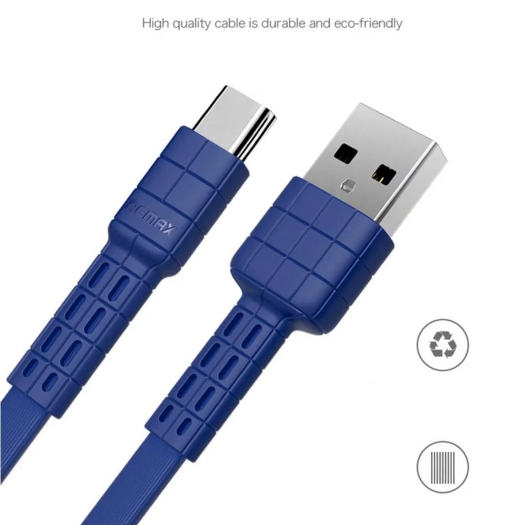 Remax Armor Series Micro USB Fast Charging Data Cable 2.4A RC-116m Blue (Category: Cables & Adaptors) located in Mandaluyong City. Submitted by princessshyph (Listing ID 236063493, Image 2). Description: Description · 100% Brand New in Retail Box Packaging · High Quality · Remax Armor Series Data Cable · Model: RC-116m (Micro) · 2 in 1 fast charging and data transfer cable · Designed specially to prevent breakage due to constant bending of cable 