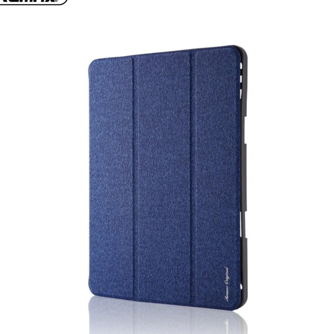 Remax Ipad Pro 11" Protective Case Cover PT-10 Blue (Category: Cases & Sleeves) located in Mandaluyong City. Submitted by princessshyph (Listing ID 236080800, Image 1). Description: Applicable to iPad Pro 11” Made of High Grade TPU + PU Comfortable feel,Shock resistant Premium Remax metal logo Perfect mounding protection Pencil slot for Apple pencil Triple folds design able to stand view Ultra Slim & compact in size.
