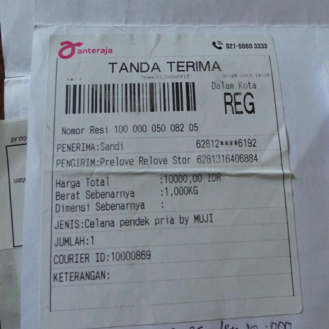 Resi Anter Aja Fesyen Pria Pakaian Lainnya Di Carousell Pake aplikasi anteraja biar ga.mpang kirimin hadiahnya, inget ya! resi anter aja fesyen pria pakaian
