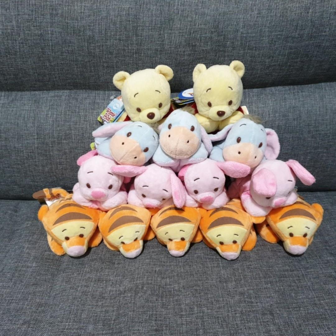 Tigger and pigglet left. Winnie the Pooh Baby series beanie plush