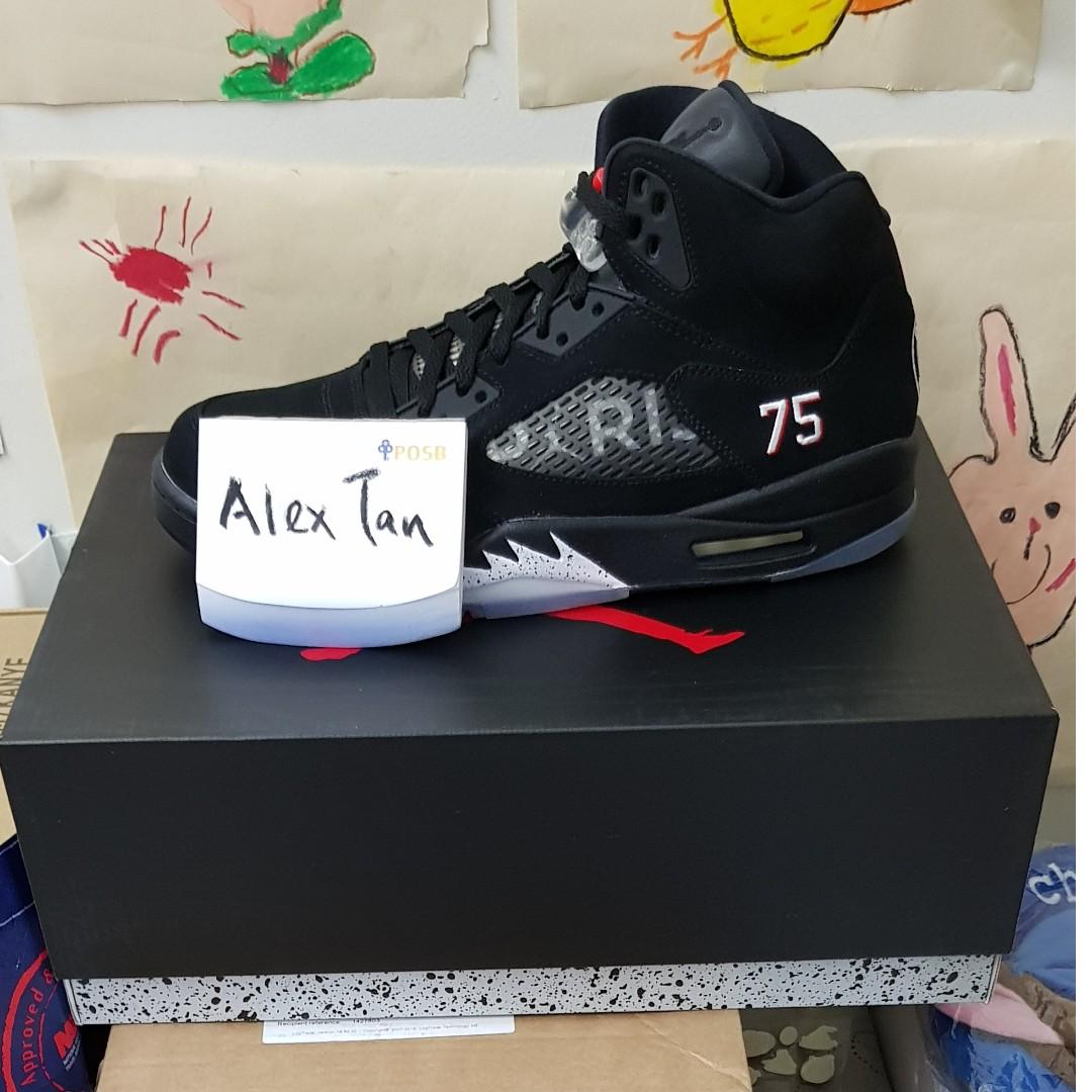Wts Jordan X Paris Saint Germain Air Jordan 5 Retro Uk10 Us11 Men S Fashion Footwear Sneakers On Carousell