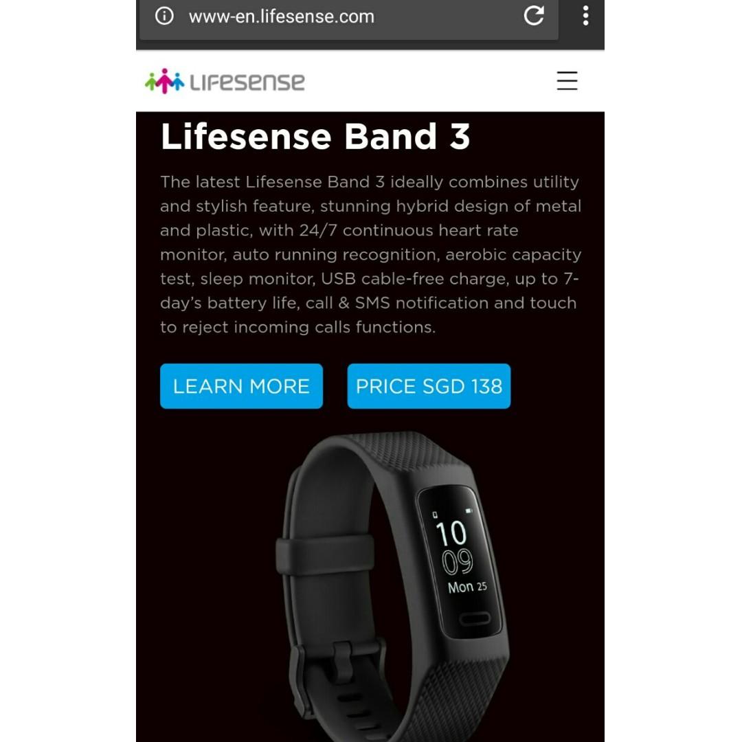 100 NEW Lifesense Band 3 Sports Wrist Band Mobile Phones