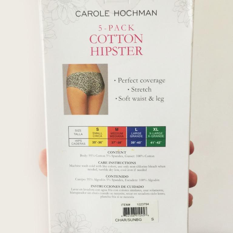 Carole Hochman Ladies Cotton Hipster 5-pack 