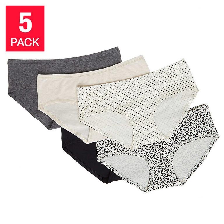 5-Pack Carole Hochman Ladies Cotton Hipster Underwear / Panties