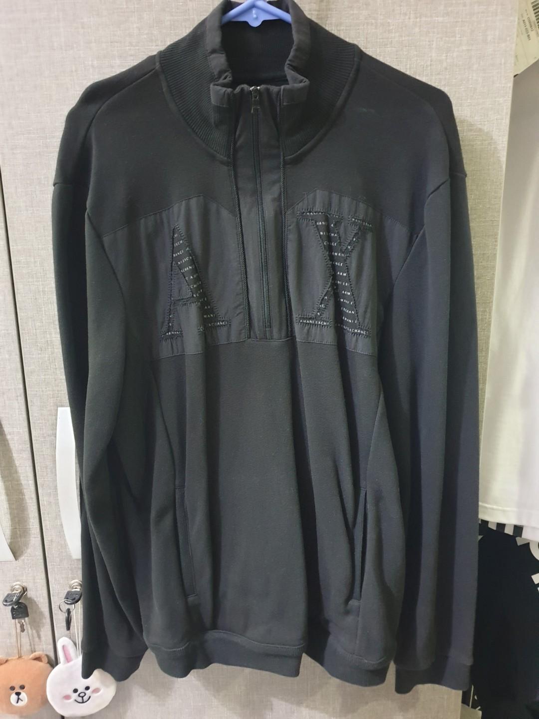 armani half zip sweater