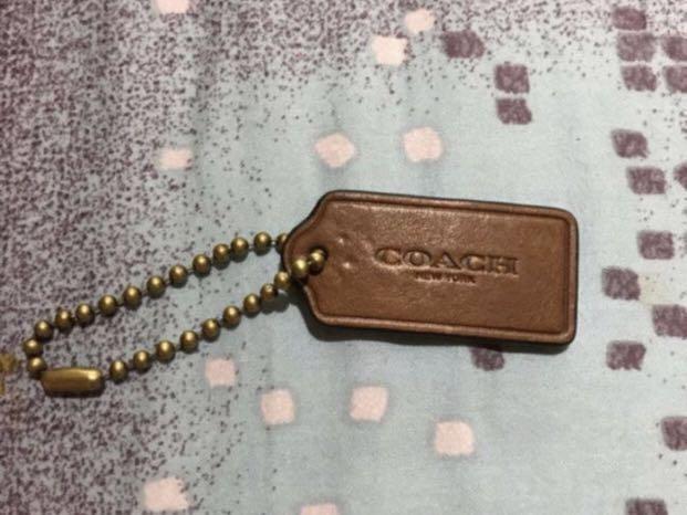 Coach leather cheap tag