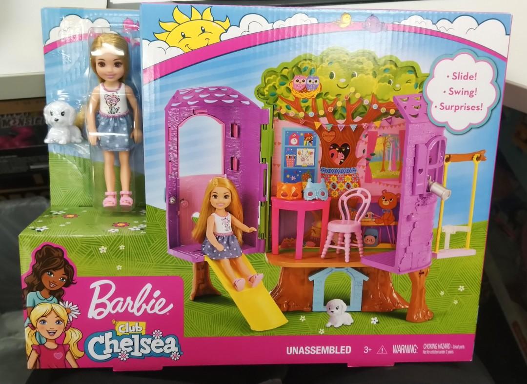 barbie chelsea doll and treehouse playset