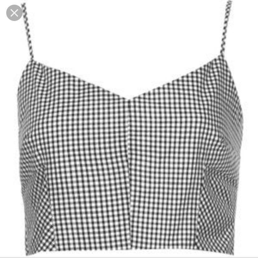 checked bralet