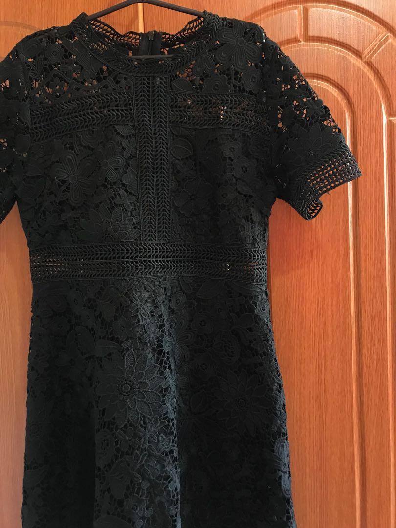 Black Lace Embroidered Dress (Category: Dresses) located in Makati City. Submitted by smilingface_lenyr (Listing ID 232130105, Image 1). Description: Will fit small to medium body fram Size M will fit waistline:28-29 and bust: 32-34 MM SF: 90.00 Meet up: BGC/Makati .