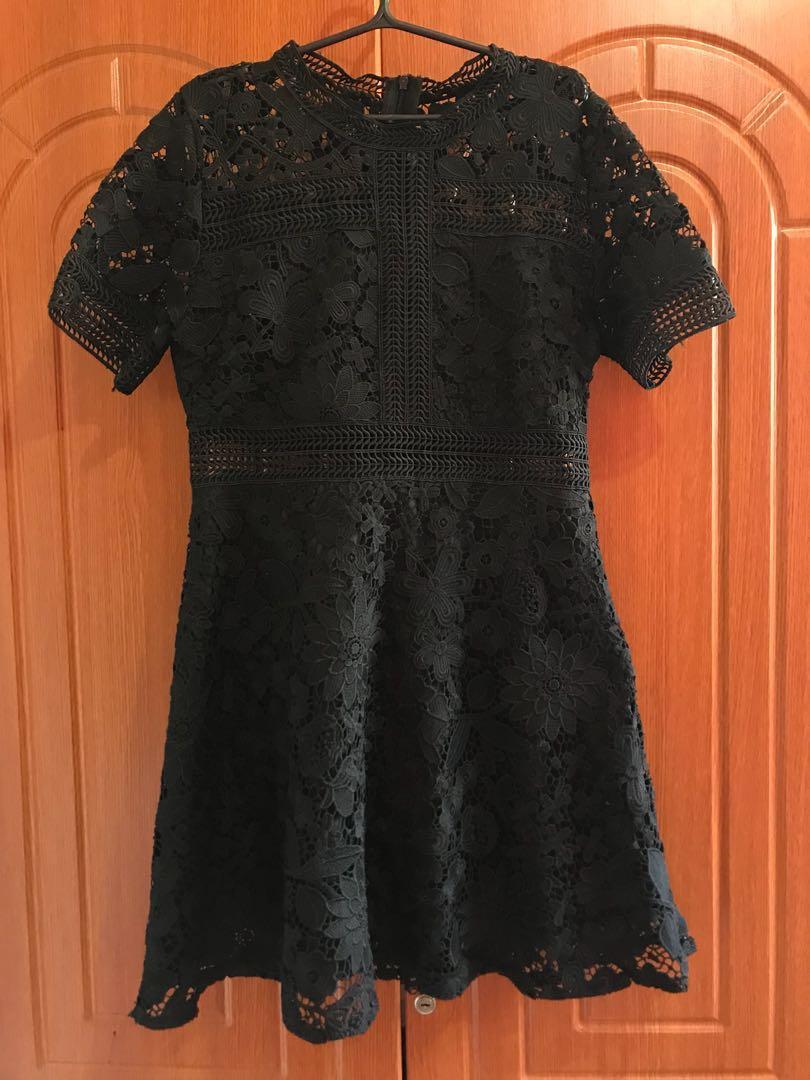 Black Lace Embroidered Dress (Category: Dresses) located in Makati City. Submitted by smilingface_lenyr (Listing ID 232130105, Image 2). Description: Will fit small to medium body fram Size M will fit waistline:28-29 and bust: 32-34 MM SF: 90.00 Meet up: BGC/Makati .