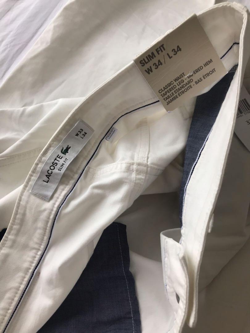 Celana Lacoste Original BNWT, Fesyen Pria, Pakaian , Bawahan di Carousell