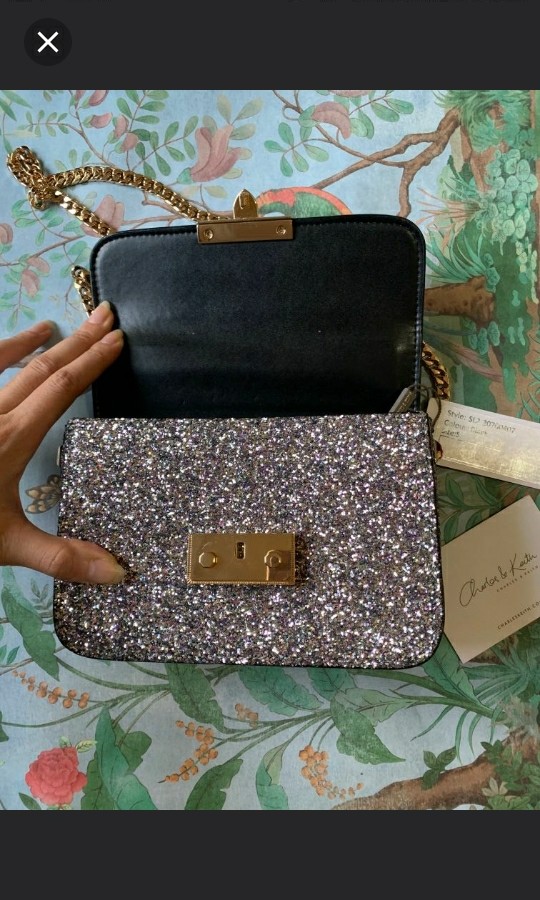 glitter sling bag