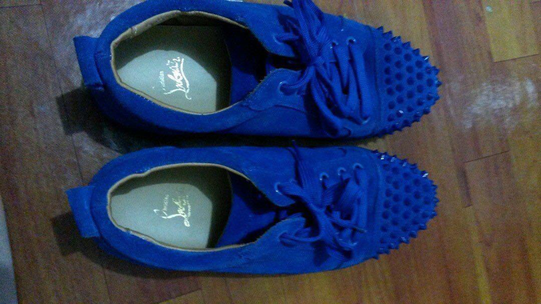 christian louboutin mens shoes blue