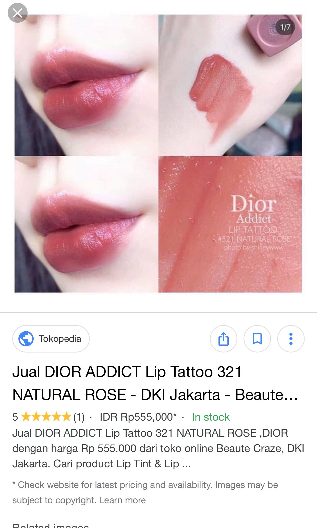 dior lip tattoo natural rose 321