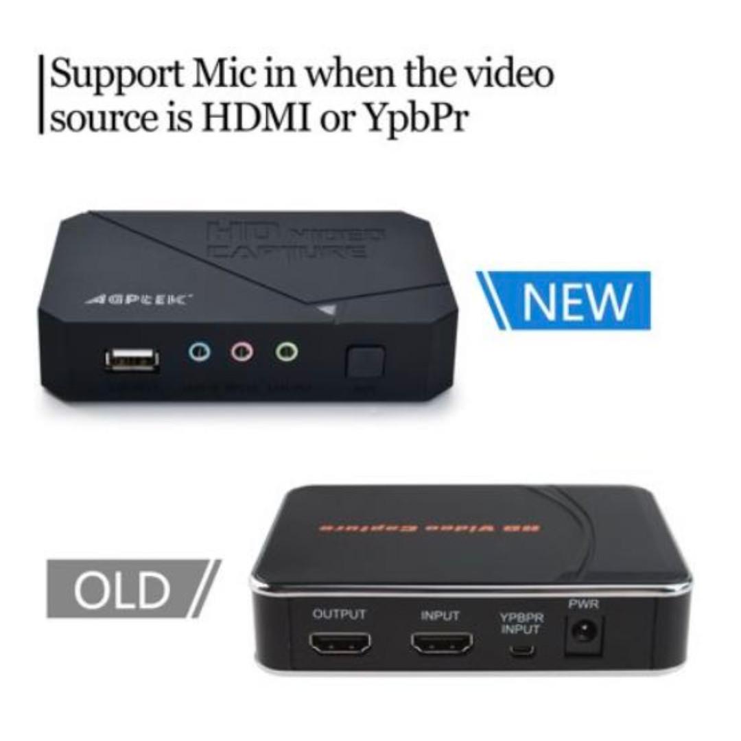 Card On AGPTEK 1080P Game Capture Card Record PS4/Xbox/Switch