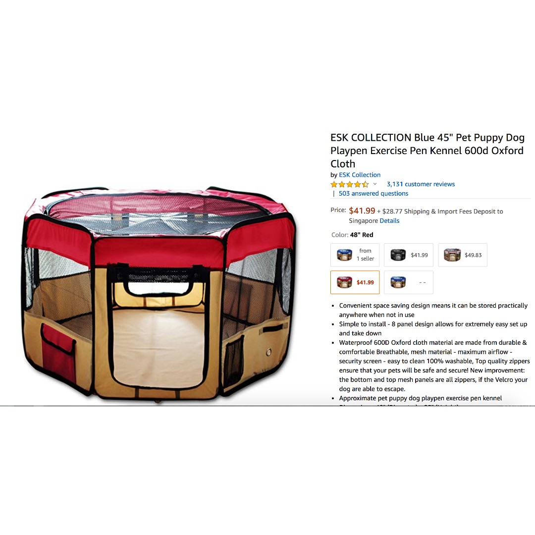 Esk pet playpen clearance