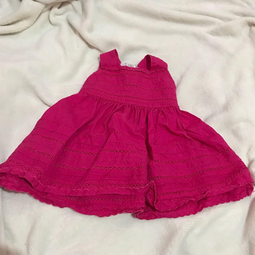 fuschia pink baby dress