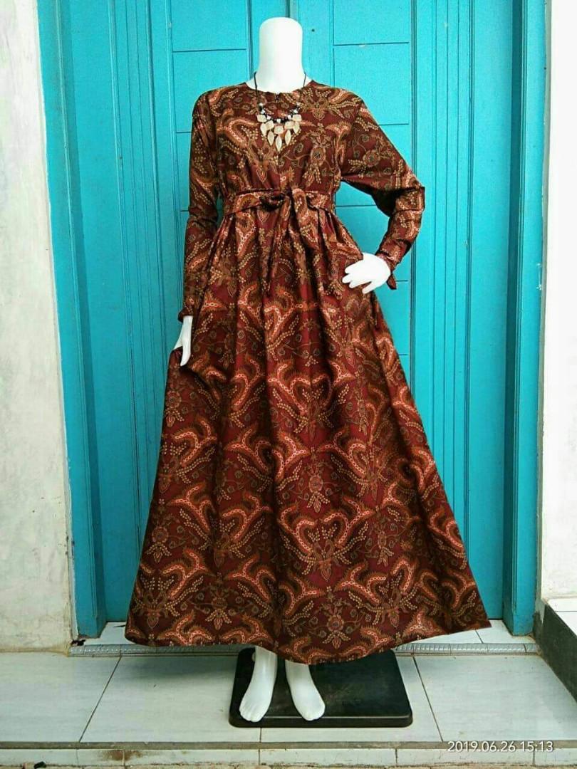 Baju Muslim Terbaru 17 Baju Gamis Batik Cantik Terpopuler