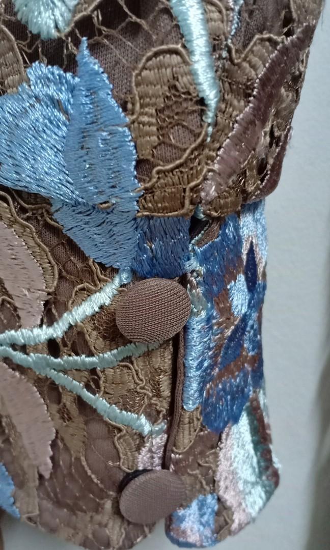 Gamis Brokat Bordir Jumboukuran Besar Gaun Pestakondangan