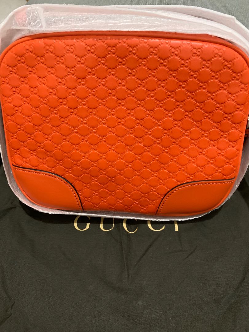 orange camera bag