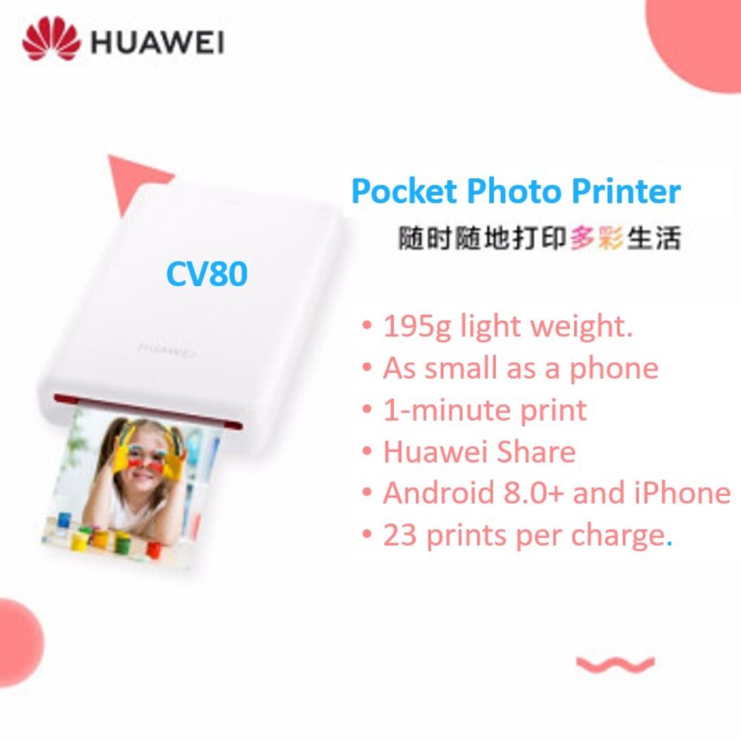 Huawei Pocket Photo Printer Cv80 Zlnk Tags Portable Lg Popo Fujifilm Instax Share Hp Sprocket Kodak Mini Polaroid Zip Photography Camera Accessories Others On Carousell