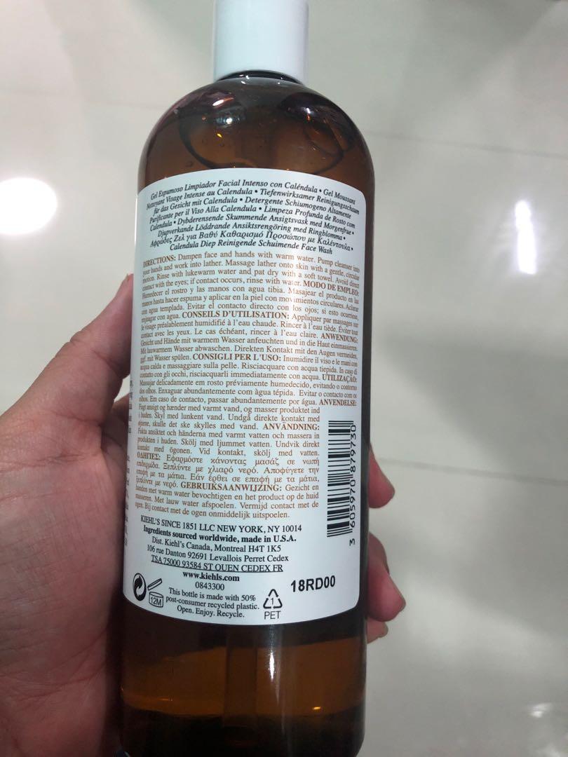 Kiehls Calendula Face Wash 500ml, Beauty & Personal Care, Face, Face