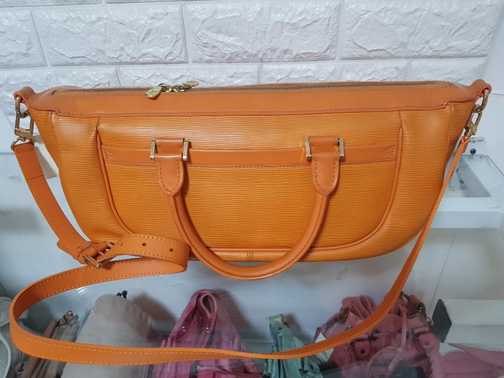 Vintage Louis Vuitton Dhanura Orange Epi Leather Top Handle Bag