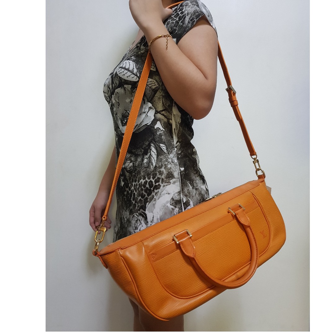 LOUIS VUITTON Dhanura Bag in Orange Epi Leather Shoulder 