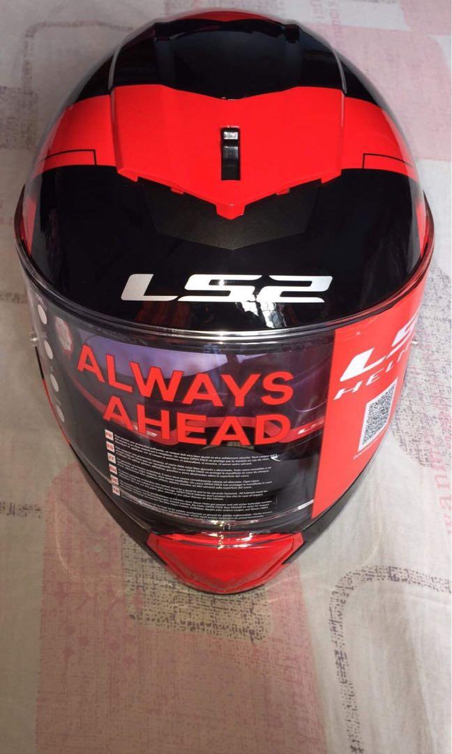 LS2 FF390 Breaker Physics Black Red Motorbikes on Carousell