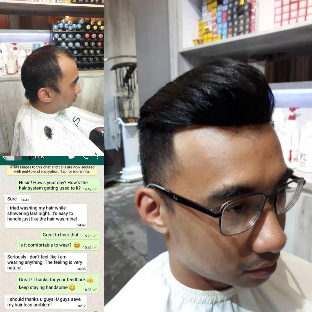 MEN'S NON SURGICAL HAIR REPLACEMENT SYSTEM WIG TOUPÉE, Beauty & Personal  Care, Hair on Carousell