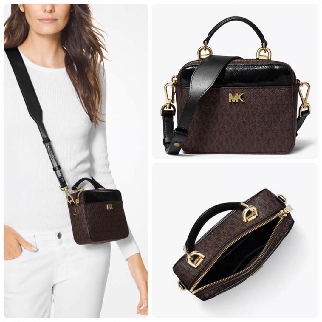 Michael kors mini guitar strap crossbody store