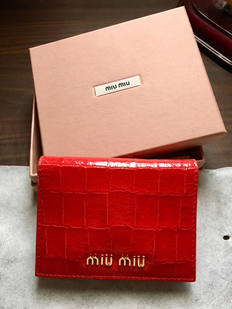Miu Miu Card Holder, Women's Fashion, Bags & Wallets on Carousell