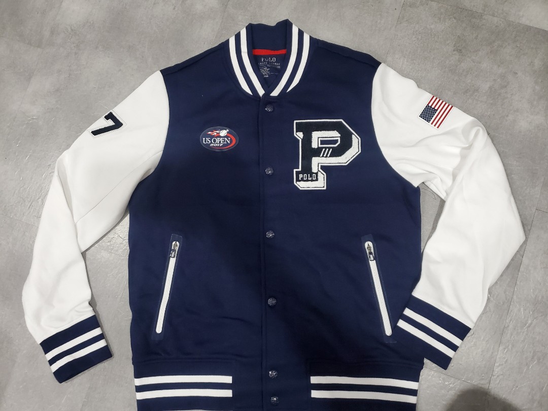 polo ralph lauren patchwork baseball jacket