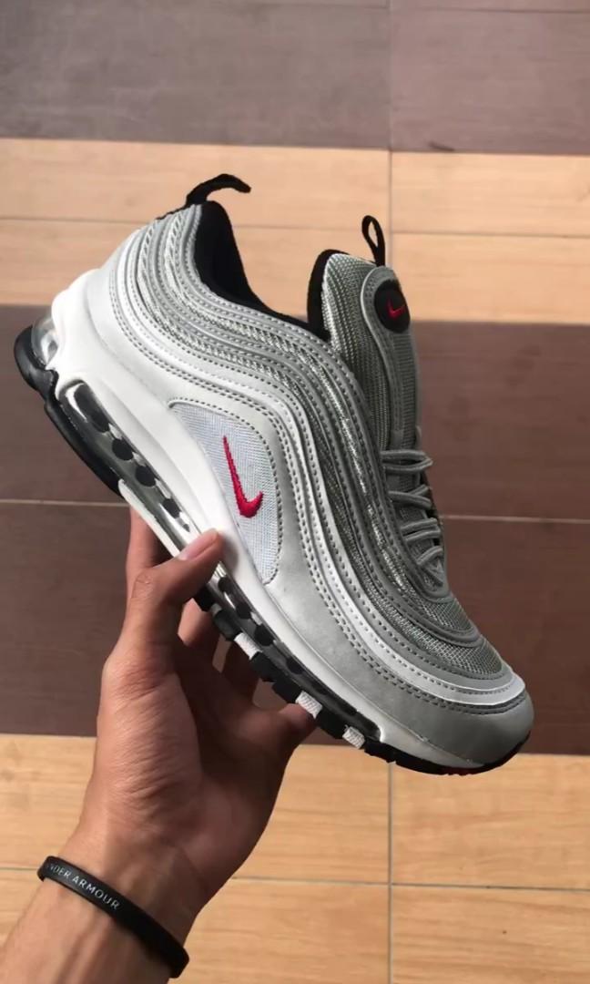 Air max 97 trainers Nike Grey size 38 EU in Suede 8043528