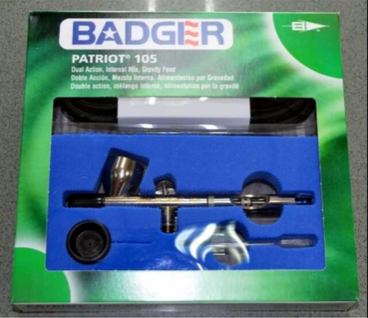 Original Badger Airbrush 105-BWH (Category: Stationery & School Supplies) located in Manila. Submitted by raineshop77 (Listing ID 236274948, Image 2). Description: call or text 09664717066 if interested other model available Badger Patriot 105-BWH Airbrush Set Brand New Original Made in USA PATRIOT 105® The Patriot, Model 105, is a comfortable, reliable, cost-effective, user-friendly gravity feed airbrush, designed for use by experienced, as well