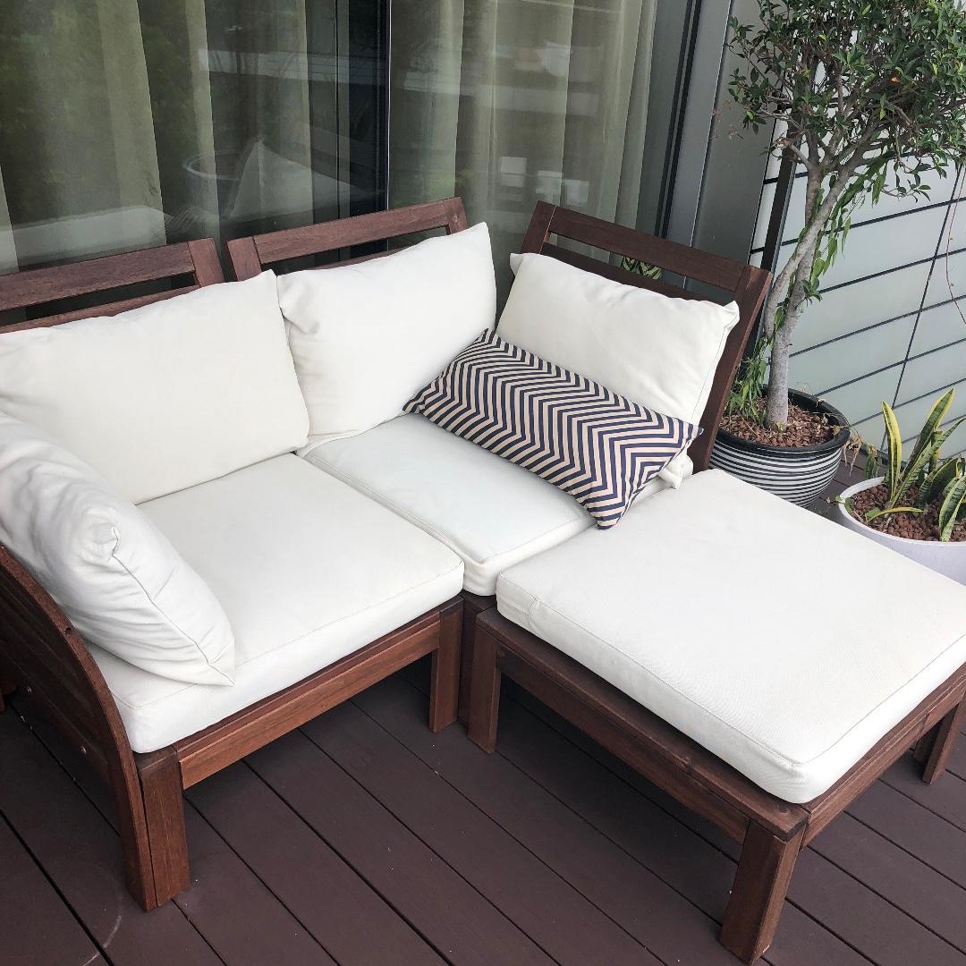 Outdoor Ikea Applaro 2 Seat Modular Sofa Table Stool Furniture Others On Carousell