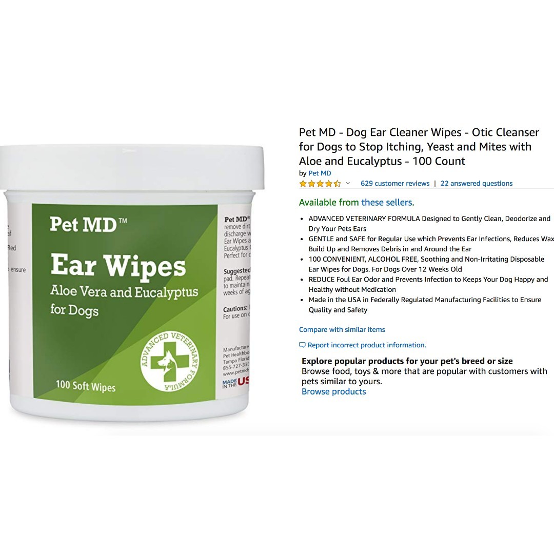 Petmd ear best sale wipes