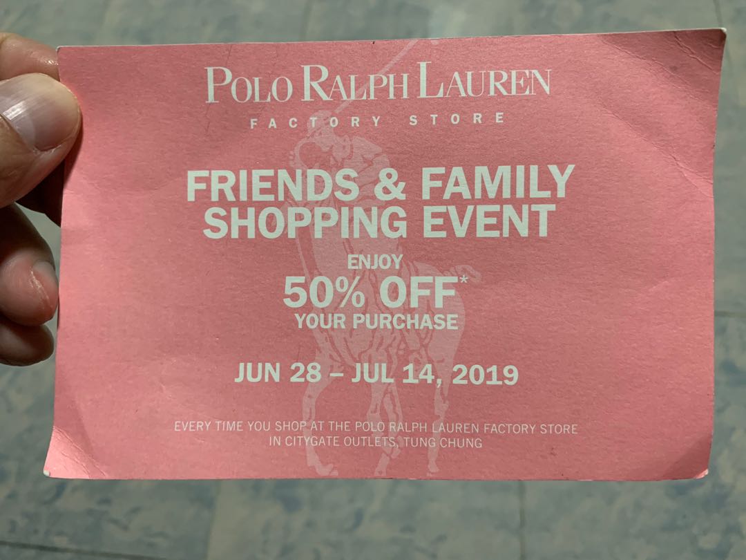 polo outlet coupon text