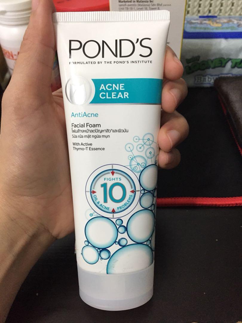 ponds acne clear facial foam