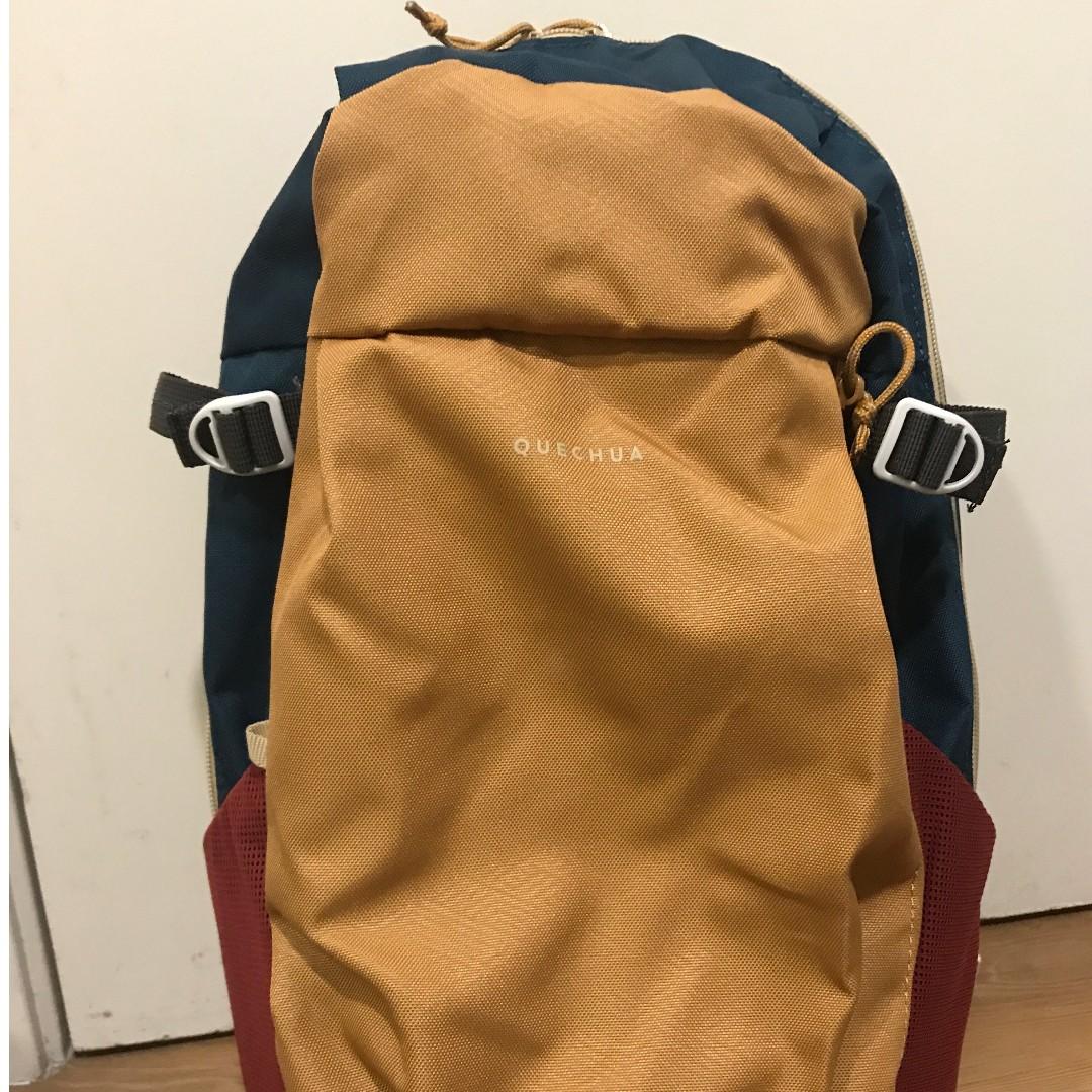 QUECHUA NH100 20L COUNTRY WALKING BACKPACK BROWN Travel Sport Leisure Backpack for Men Women