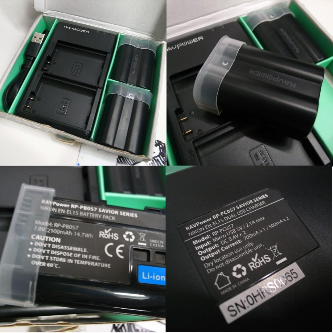 Review: RAVPower EN-EL15 2100mAh Rechargeable Camera Battery and Charger  Set for Nikon