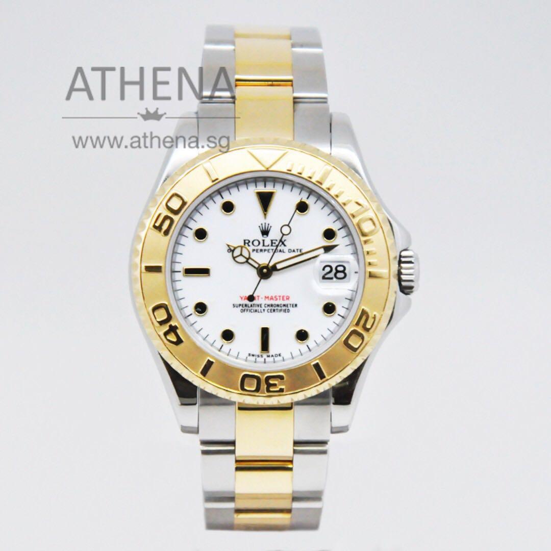 yacht master half gold
